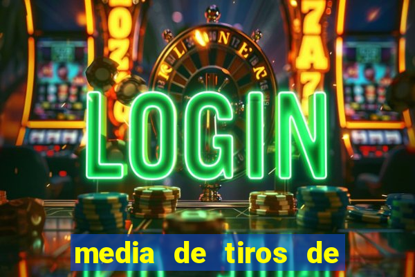 media de tiros de meta por jogo